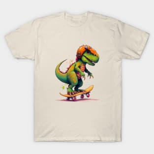 Skateboarding Dinosaur T-Shirt